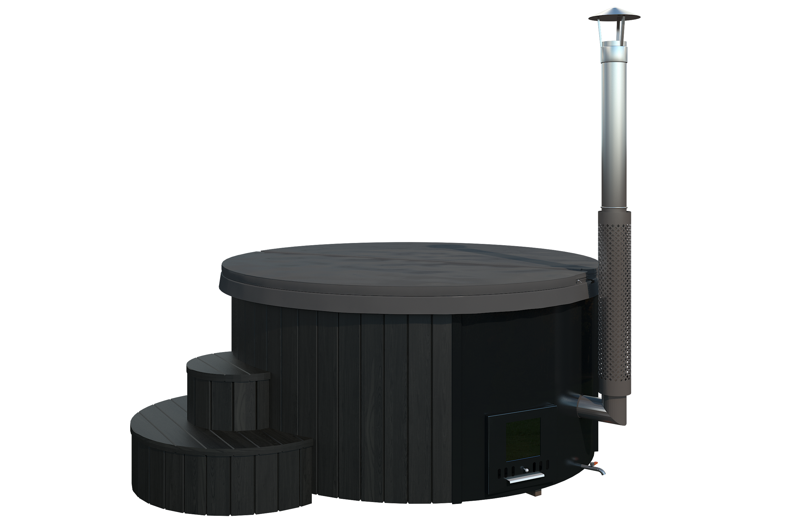 SaunaLife Model S4B – Wood-Burning Hot Tub (Up to 6 Persons)