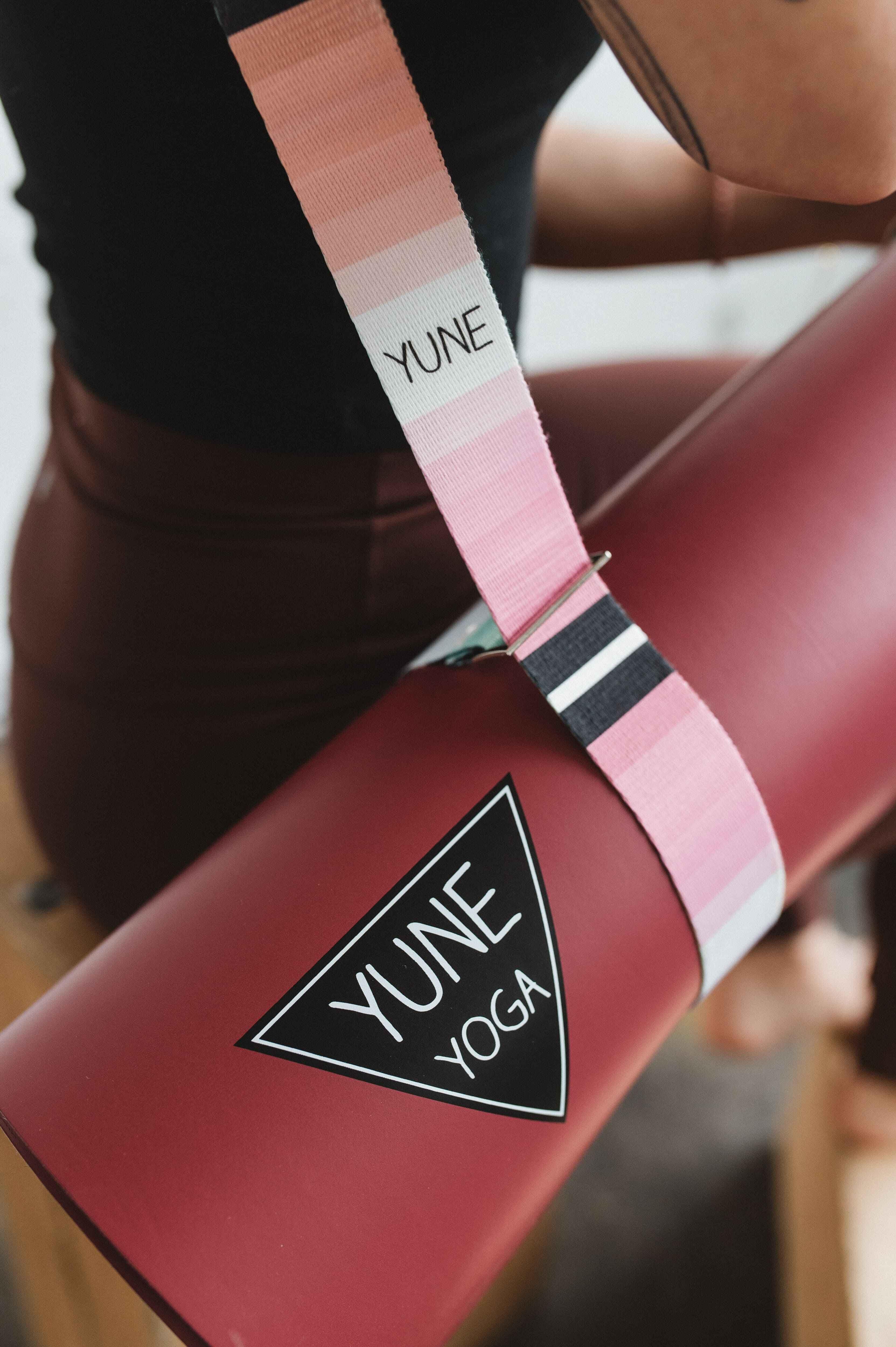 Helena Yoga Strap – Rainbow Stretching Strap w/ Metal Buckles | Yune Yoga-1